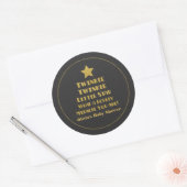 Sticker Rond Gold Design Twinkle Little Star Baby shower (Enveloppe)