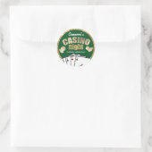 Sticker Rond Gold Diamants Green Casino Soirée (Sac)