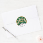 Sticker Rond Gold Diamants Green Casino Soirée (Enveloppe)
