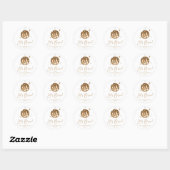 Sticker Rond Gold Disco Ball Let's Disco Anniversaire (Feuille)