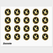 STICKER ROND GOLD DOVE (Feuille)
