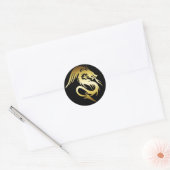 STICKER ROND GOLD DRAGON (Enveloppe)