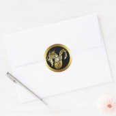 STICKER ROND GOLD DRAGON (Enveloppe)