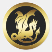 STICKER ROND GOLD DRAGON (Devant)