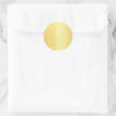 Sticker Rond Gold Elegant Chic Template Blank Your Custom Text (Sac)
