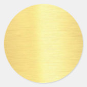 Sticker Rond Gold Elegant Chic Template Blank Your Custom Text (Devant)