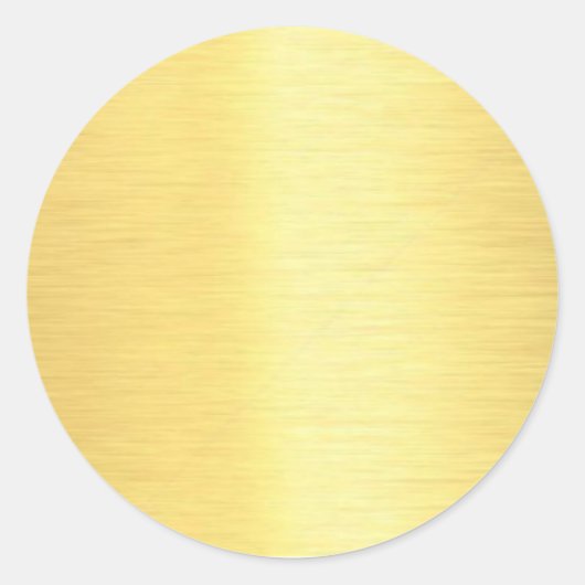 Sticker Rond Gold Elegant Chic Template Blank Your Custom Text (Devant)