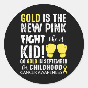 Sticker Rond Gold est le nouveau rose - Sensibilisation au canc