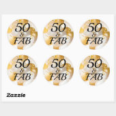 Sticker Rond Gold et White Balloons Party (Feuille)