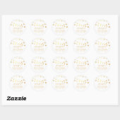 Sticker Rond Gold Foil Chaîne de lumière Mariage (Feuille)