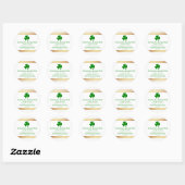 Sticker Rond Gold Foil St. Patrick's 1st Birthday Favor (Feuille)
