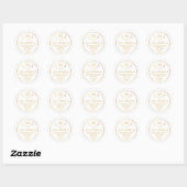 Sticker Rond Gold Foil Wire Custom Monogram Adresse de retour (Feuille)