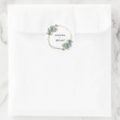 Sticker Rond Gold Geo Frame Eucalyptus (Sac)