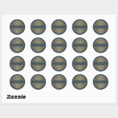 Sticker Rond Gold Gray Royal Medieval Sword Wedding  (Feuille)