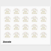Sticker Rond Gold Green Parties scintillant rouge Confetti Joye (Feuille)