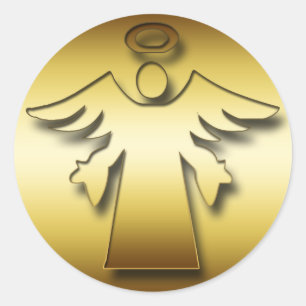 STICKER ROND GOLD GUARDIAN ANGEL