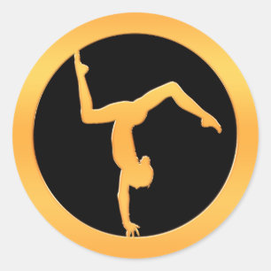 Sticker Rond Gold Gymnaste