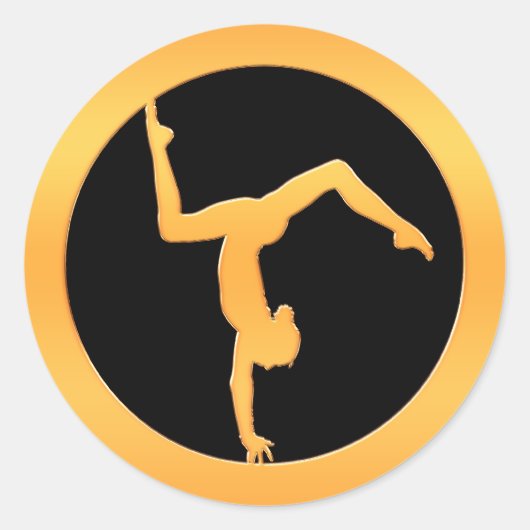 Sticker Rond Gold Gymnaste (Devant)