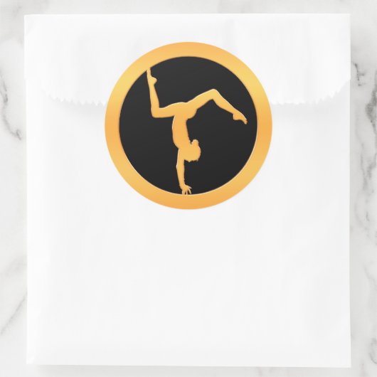 Sticker Rond Gold Gymnaste (Sac)