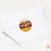STICKER ROND GOLD HONEY BEE / BEEKEEPER BEEKEEPER (Enveloppe)