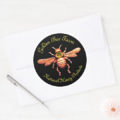 STICKER ROND GOLD HONEY BEE / BEEKEEPER BEEKEEPER (Enveloppe)