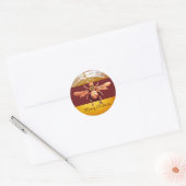 STICKER ROND GOLD HONEY BEE / BEEKEEPER BEEKEEPER (Enveloppe)