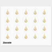 Sticker Rond Gold Human Design Body Graph (Feuille)