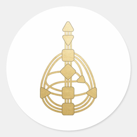 Sticker Rond Gold Human Design Body Graph (Devant)