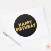 Sticker Rond Gold Joyeux anniversaire (Enveloppe)