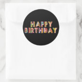 Sticker Rond Gold Joyeux anniversaire (Sac)
