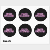 Sticker Rond Gold Joyeux anniversaire (Feuille)
