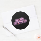 Sticker Rond Gold Joyeux anniversaire (Enveloppe)
