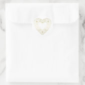 Sticker Rond Gold Lace Heart (Sac)