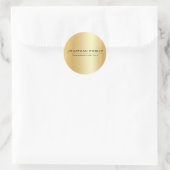 Sticker Rond Gold Look Moderne Elegant Simple Design Modèle (Sac)