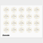 Sticker Rond Gold Love Hearts Baby Sprinkle / Douche / Couples (Feuille)