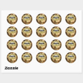 Sticker Rond Gold Luxury Glam Faux Parties scintillant Lèvres à (Feuille)