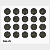 Sticker rond Gold & Luxury Marque (Feuille)