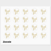 Sticker Rond Gold merci autocollants, ronds, petits (Feuille)