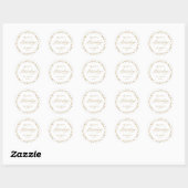 Sticker Rond Gold Modern script Happy Holidays Don (Feuille)