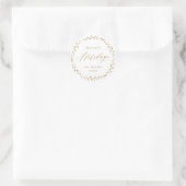 Sticker Rond Gold Modern script Happy Holidays Don (Sac)