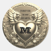 Sticker Rond Gold Monogram Template  (Devant)