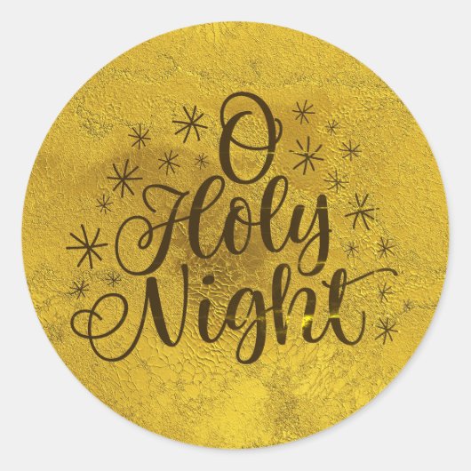 Sticker Rond Gold O Holy Night Christmas (Devant)