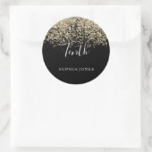 Sticker Rond Gold Parties scintillant Confetti Black 10e annive (Sac)