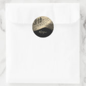 Sticker Rond Gold Parties scintillant Drives Gold Light Rays Go (Sac)