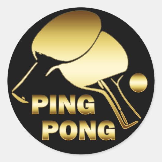 STICKER ROND GOLD PING (Devant)