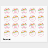 Sticker Rond Gold Rainbow Art Party (Feuille)