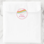 Sticker Rond Gold Rainbow Art Party (Sac)