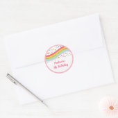 Sticker Rond Gold Rainbow Art Party (Enveloppe)