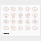 Sticker Rond Gold Rose Confetti Graduation 2023 (Feuille)