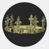 Sticker Rond Gold Royal Crown (Devant)